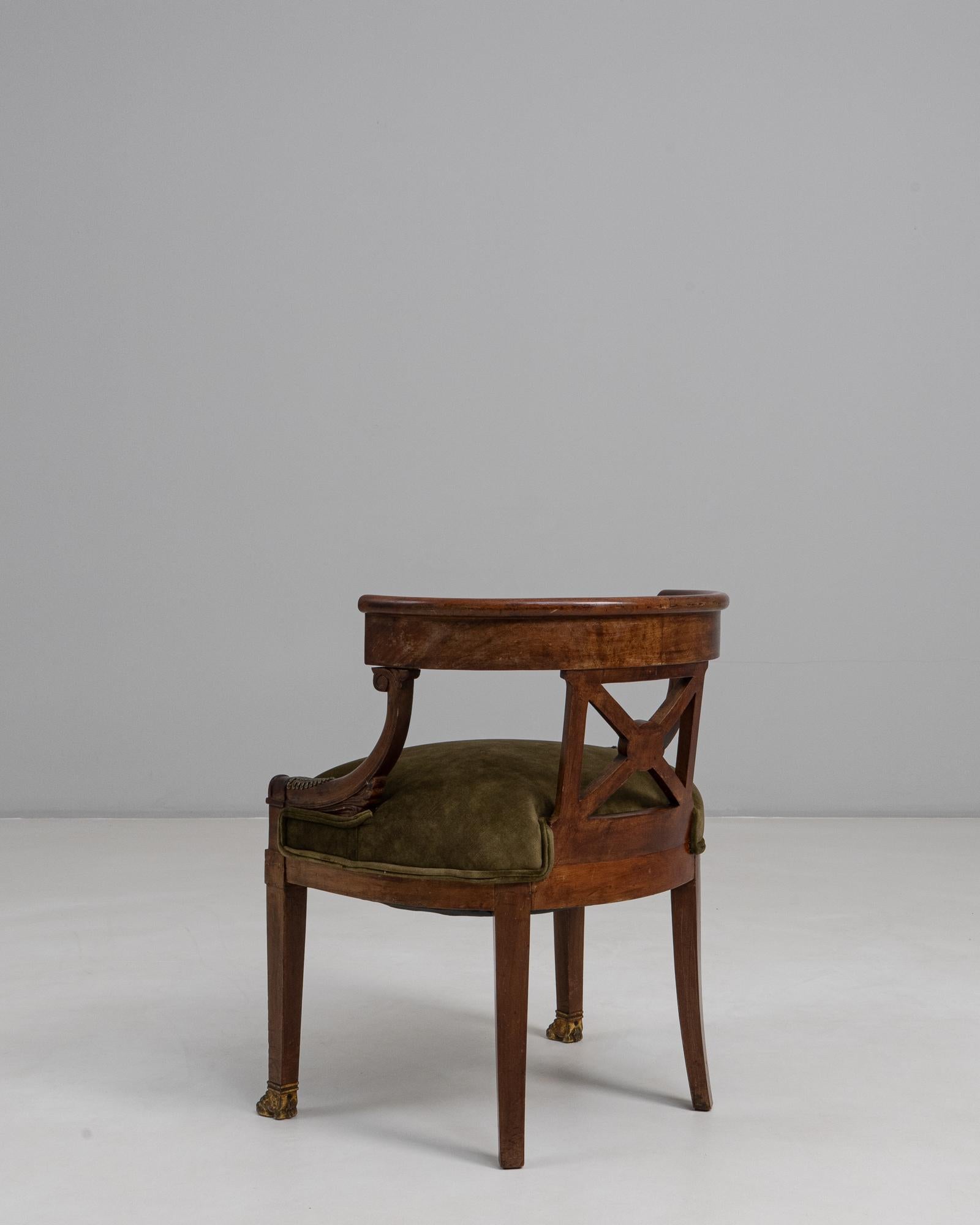 Sedia da vasca in stile impero francese del XIX secolo in patina originale In condizioni buone in vendita a High Point, NC