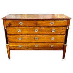 19th Century French Empire Style Walnut Commode