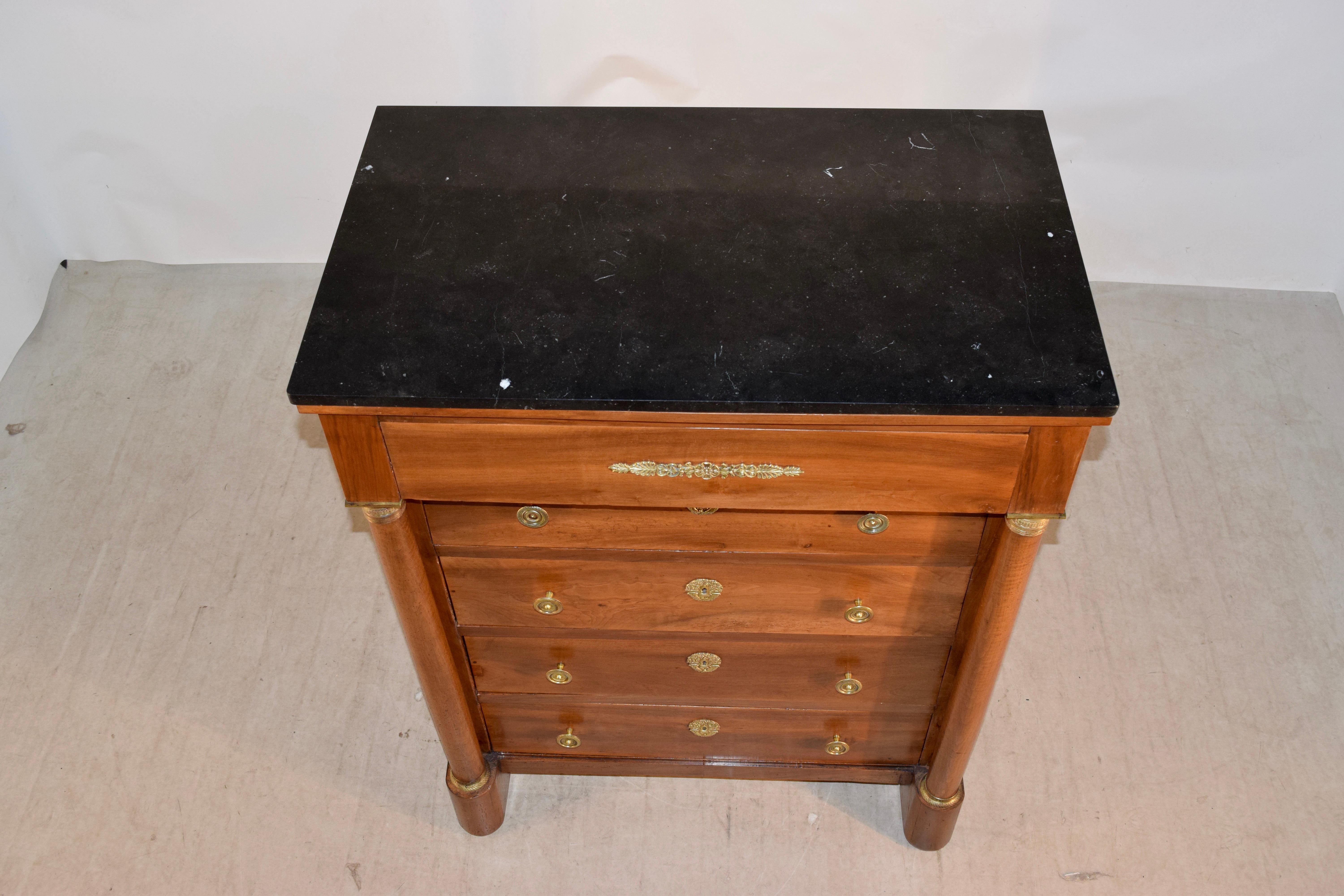 19th Century French Empire Tall Chest of Drawers For Sale 2