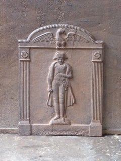 plaque de cheminée Empire français du 19ème siècle "L'aigle de Napoléon"