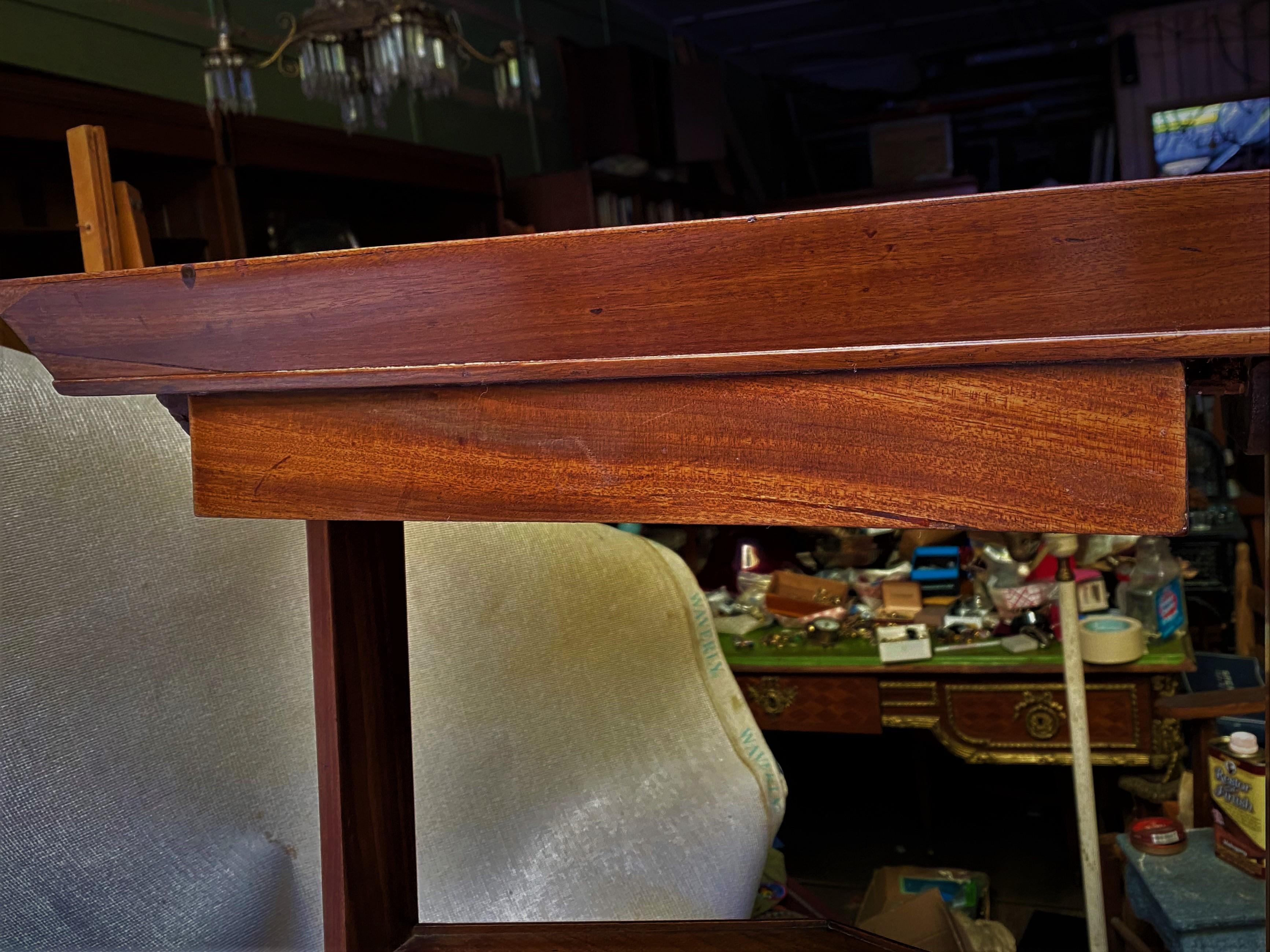 19th Century French Empire Tray Top Table/Stand w/Shelf 6