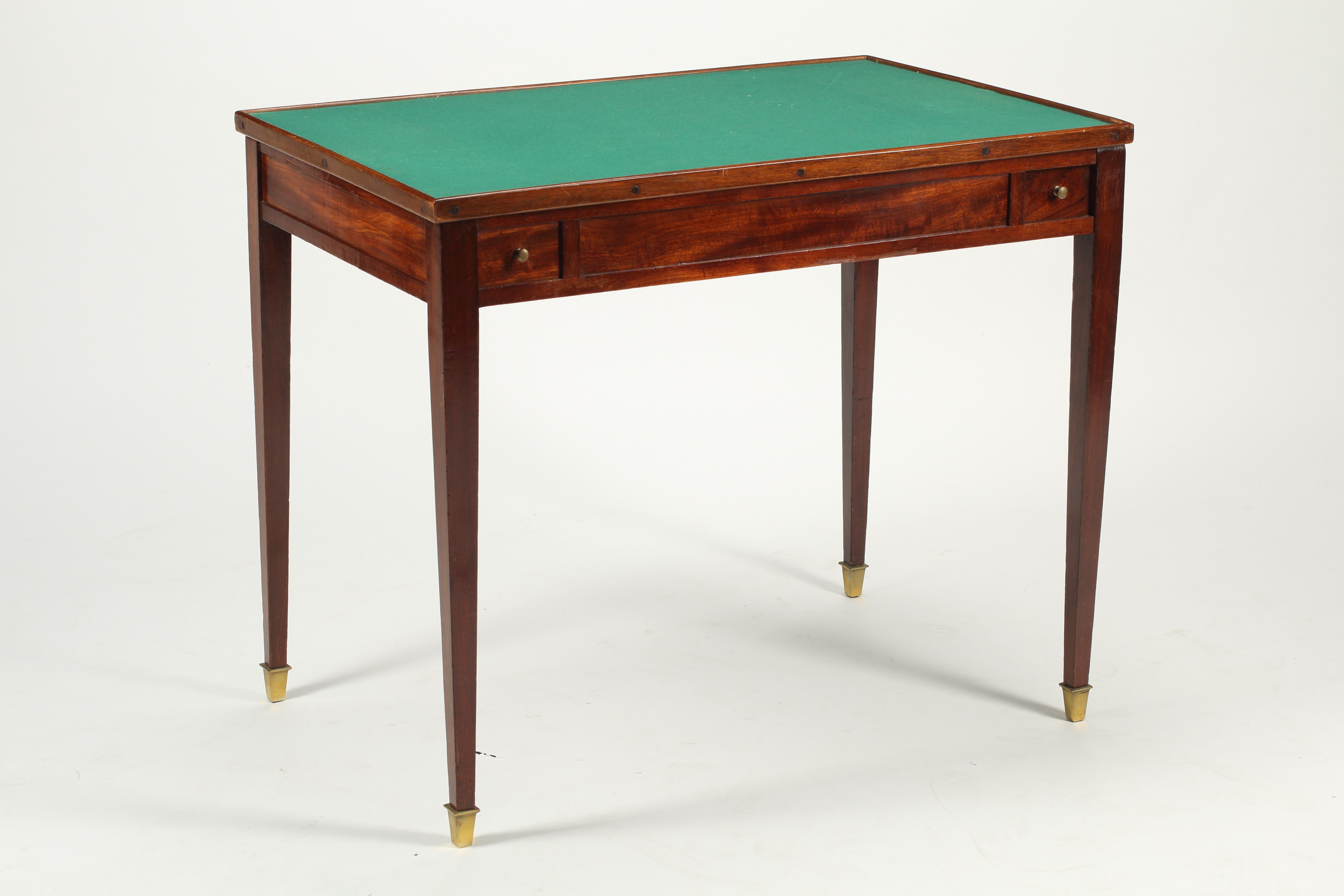 Inlay 19th Century French Empire Tric Trac Game Table, Backgammon