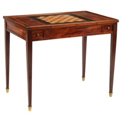 Table de jeu à plateau tripode style Empire français du 19ème siècle, Backgammon