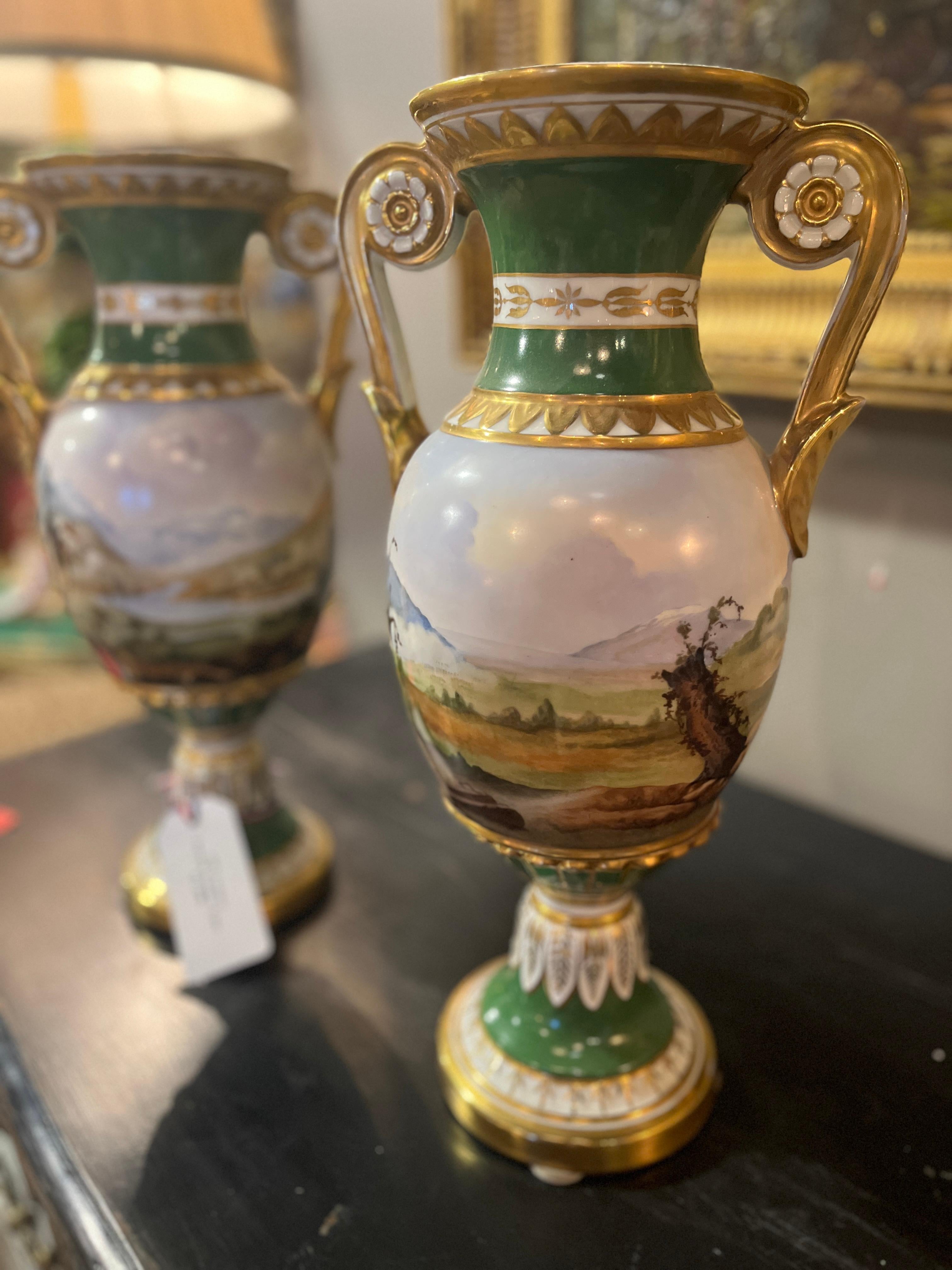 Urnas Imperio Francés Siglo XIX Porcelana en venta