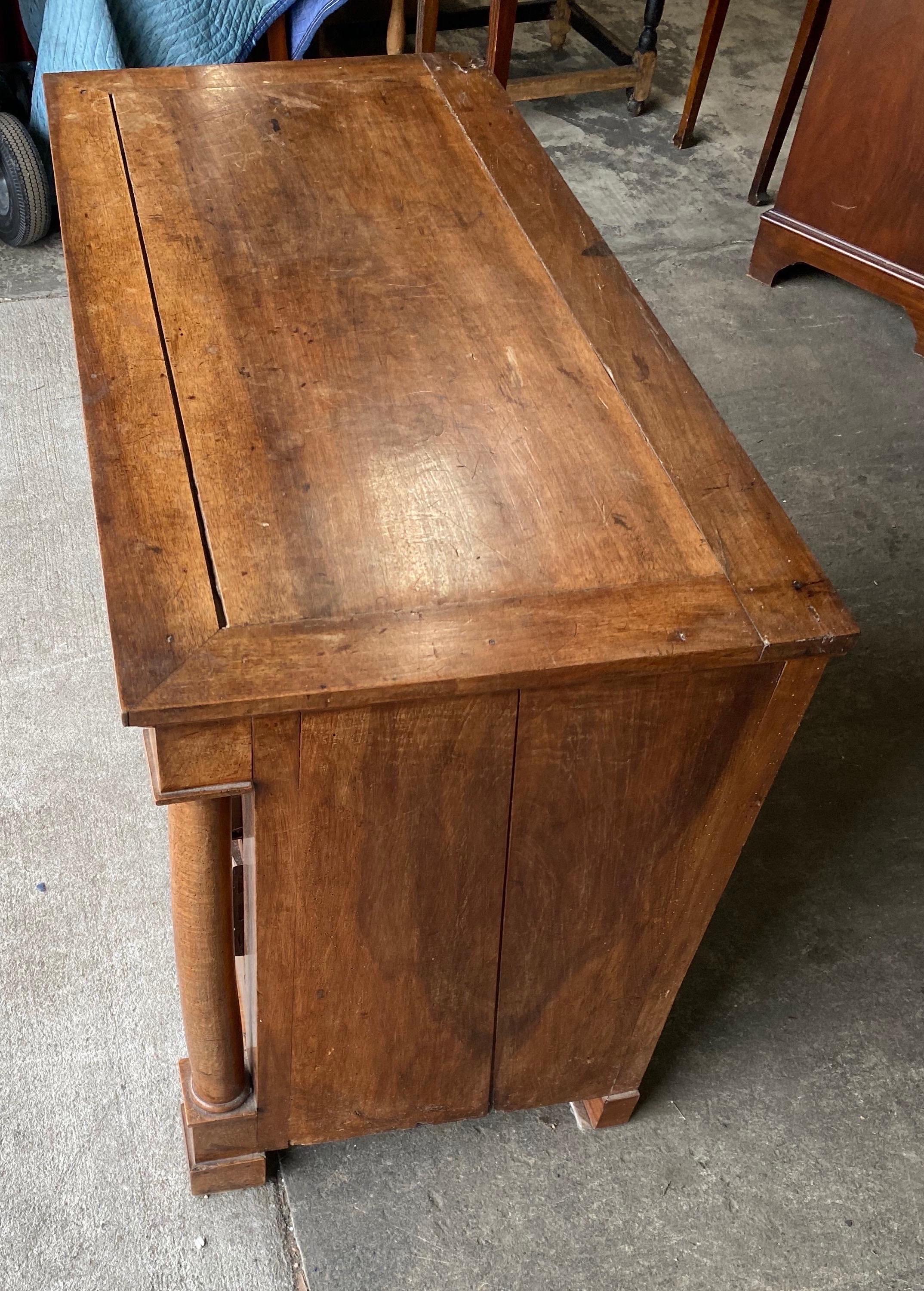 19th Century French Empire Walnut Bedside Commode In Good Condition For Sale In Charleston, SC