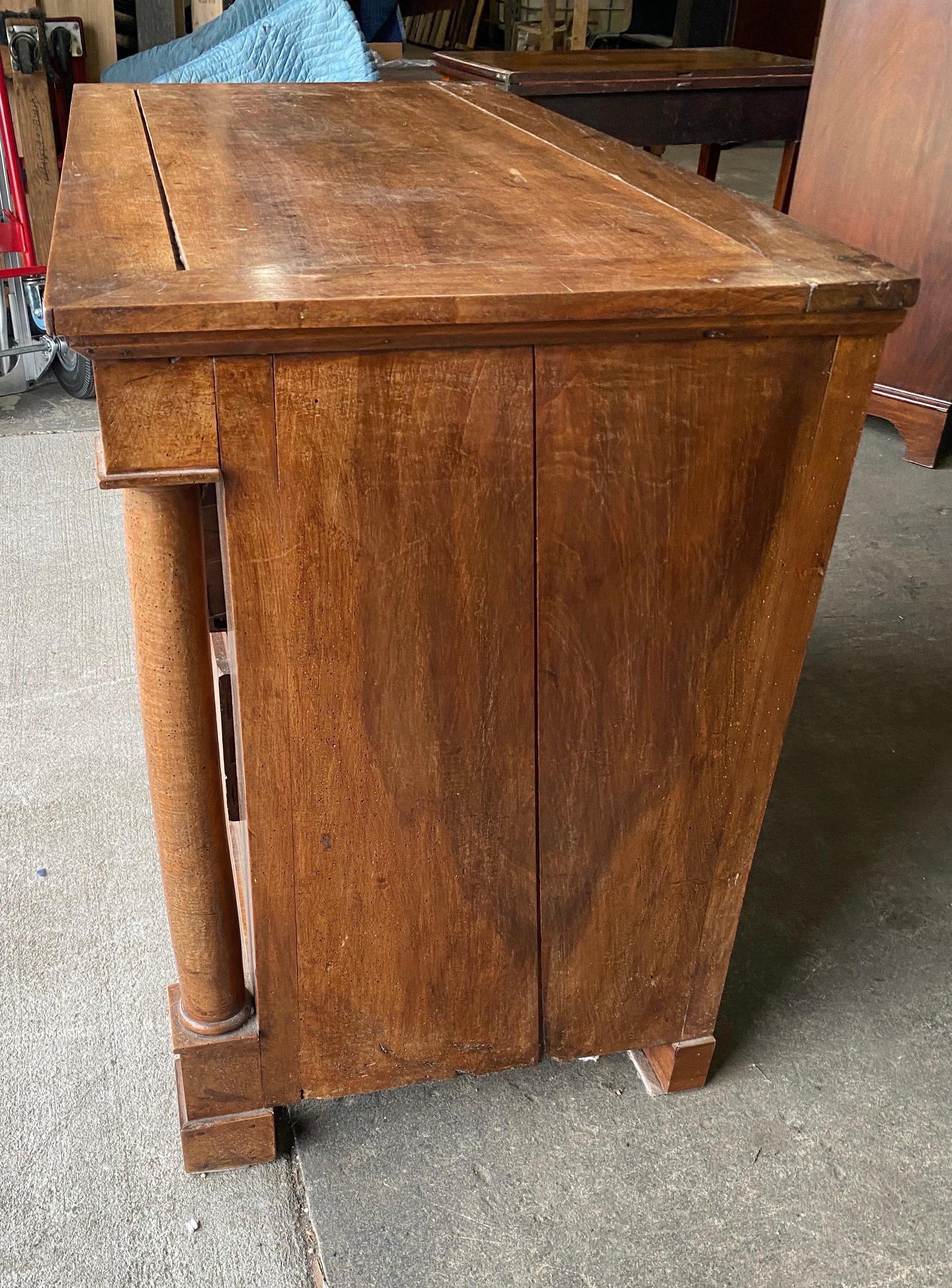 19th Century French Empire Walnut Bedside Commode For Sale 1