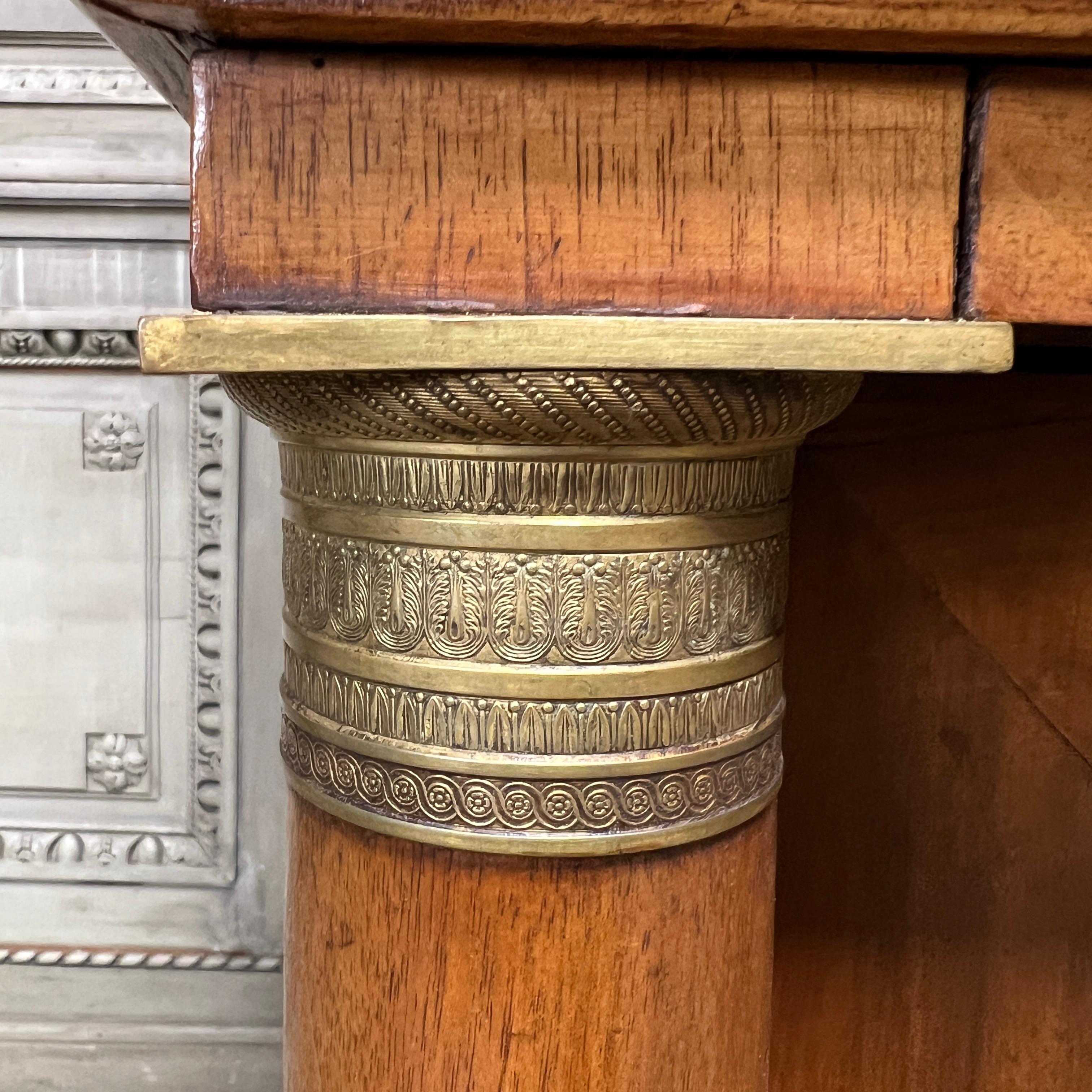19th Century French Empire Walnut Bookcase For Sale 7