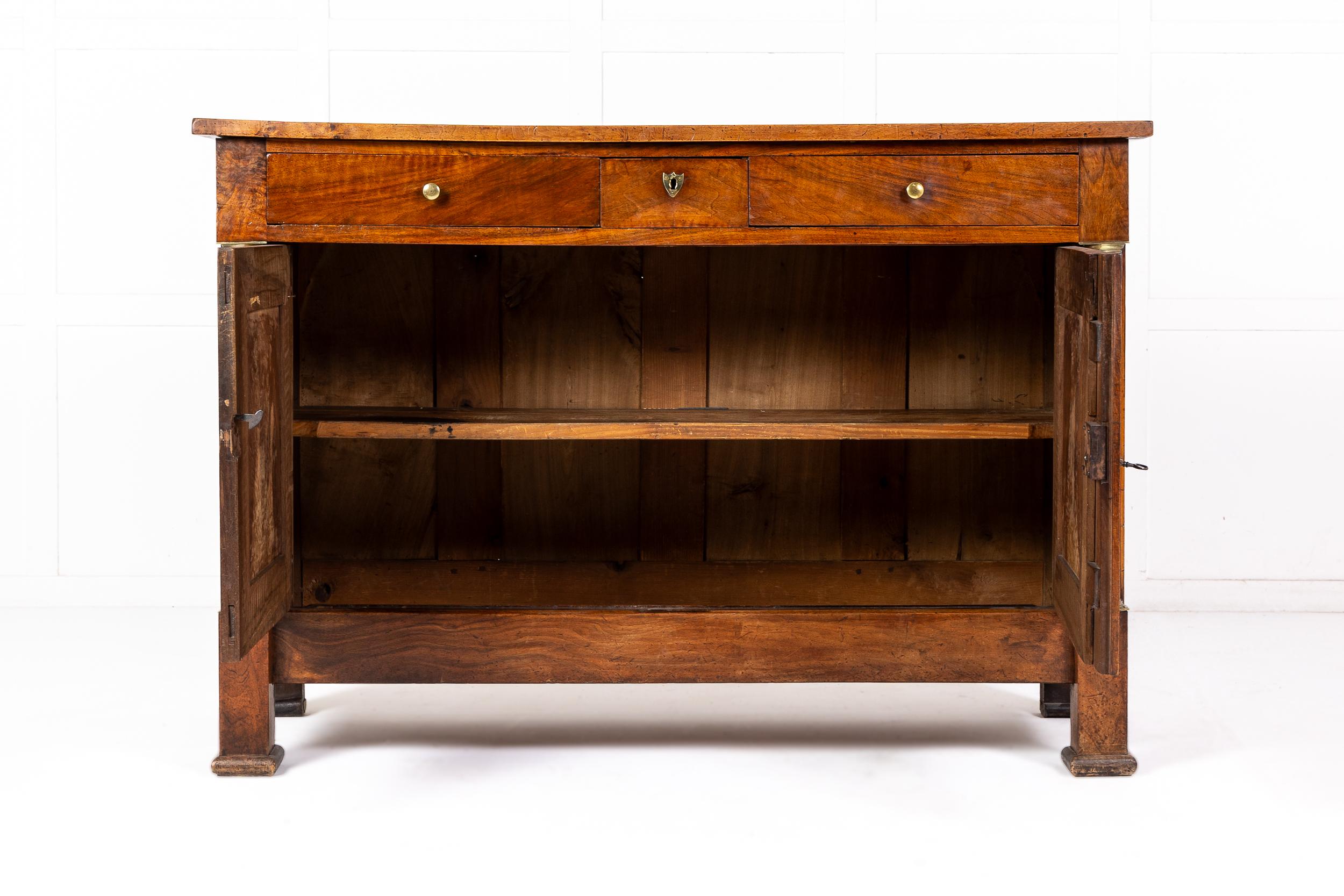 19th Century French Empire Walnut Buffet/Sideboard For Sale 4