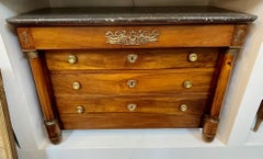 19th Century French Empire Walnut Commode
