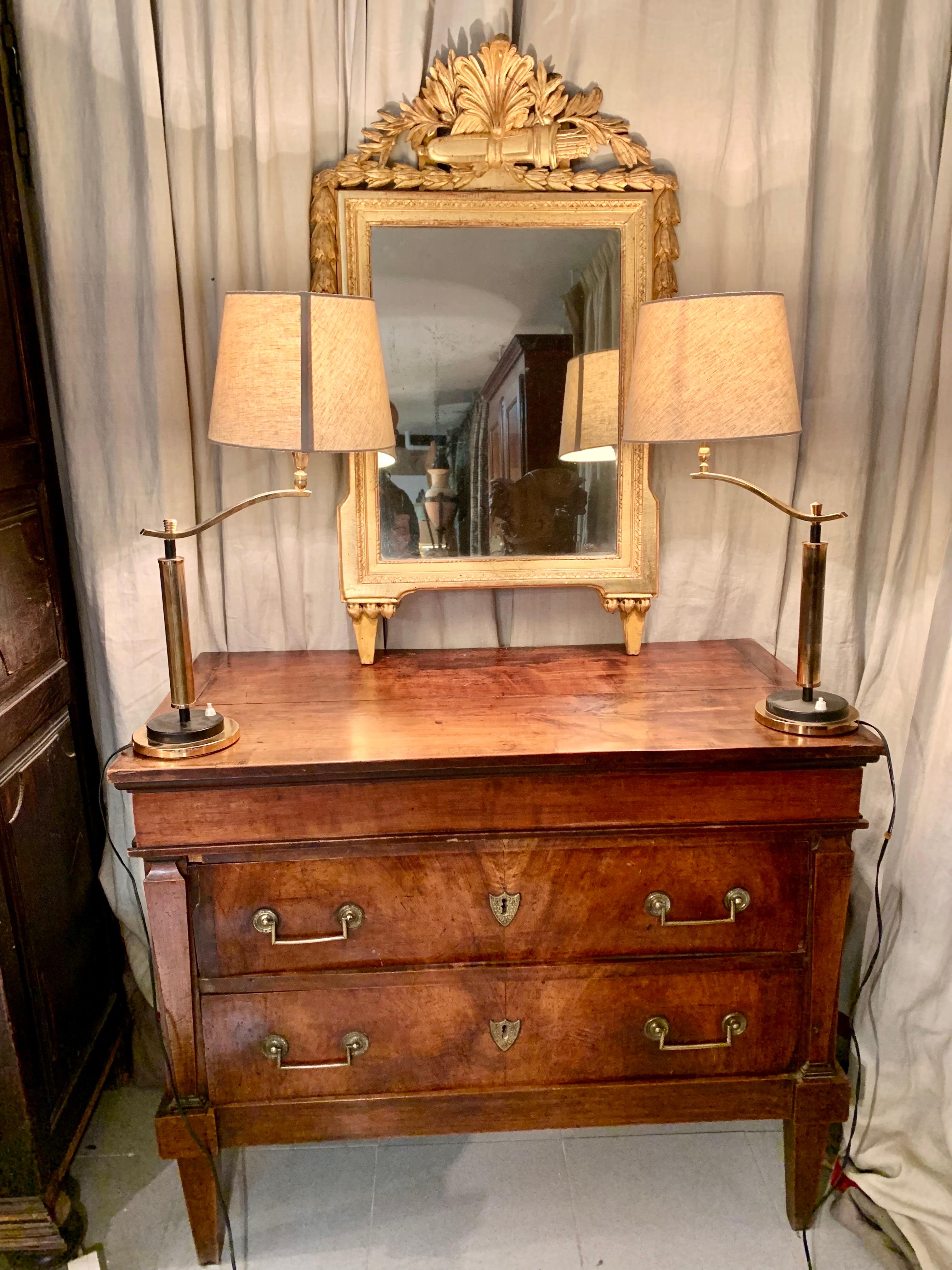 19th Century French Empire Walnut Commode  For Sale 1