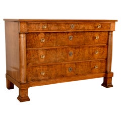 19th Century French Empire Walnut Commode