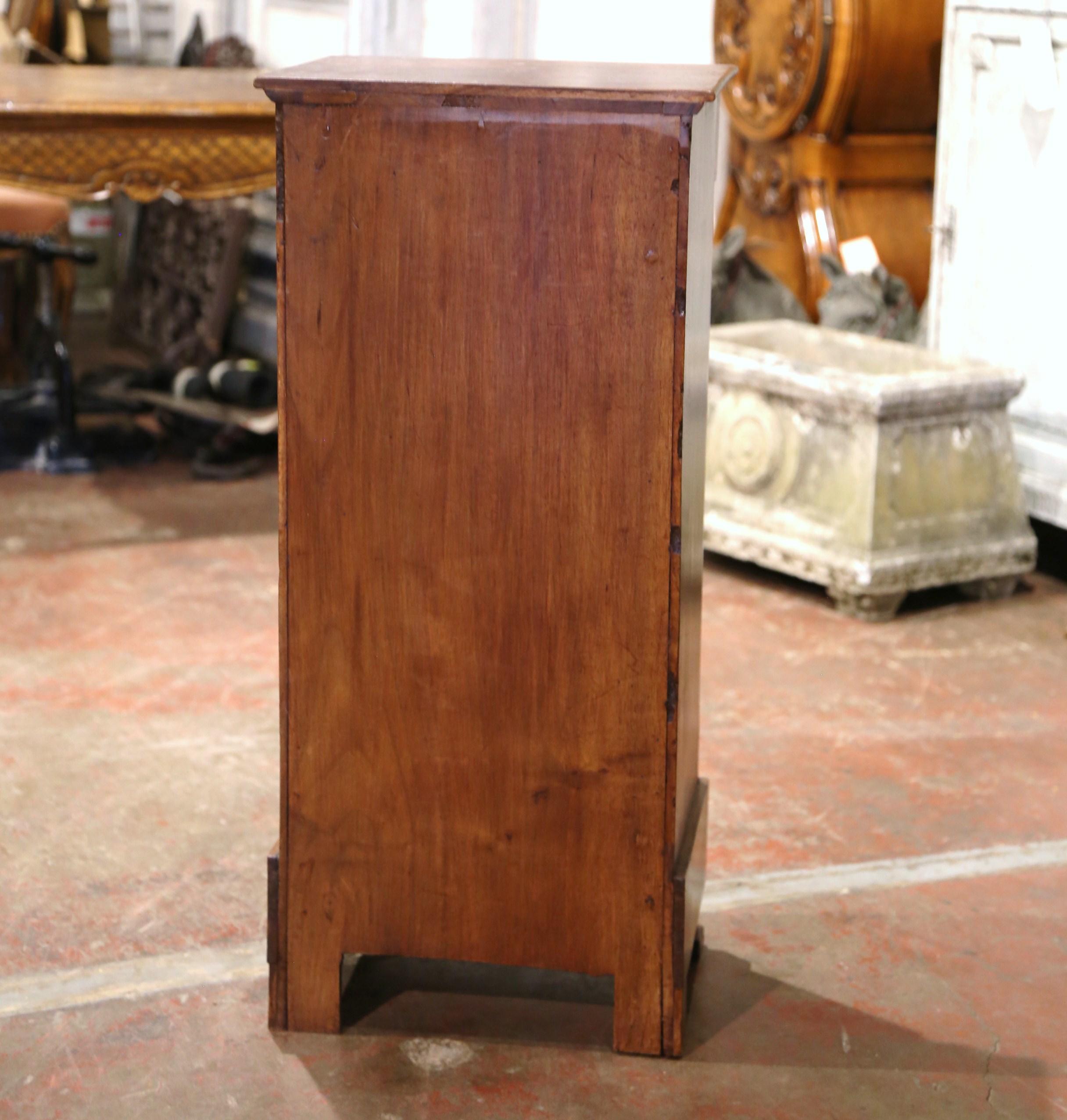 19th Century French Empire Walnut Nightstand Bedside Table with Bronze Mounts 6