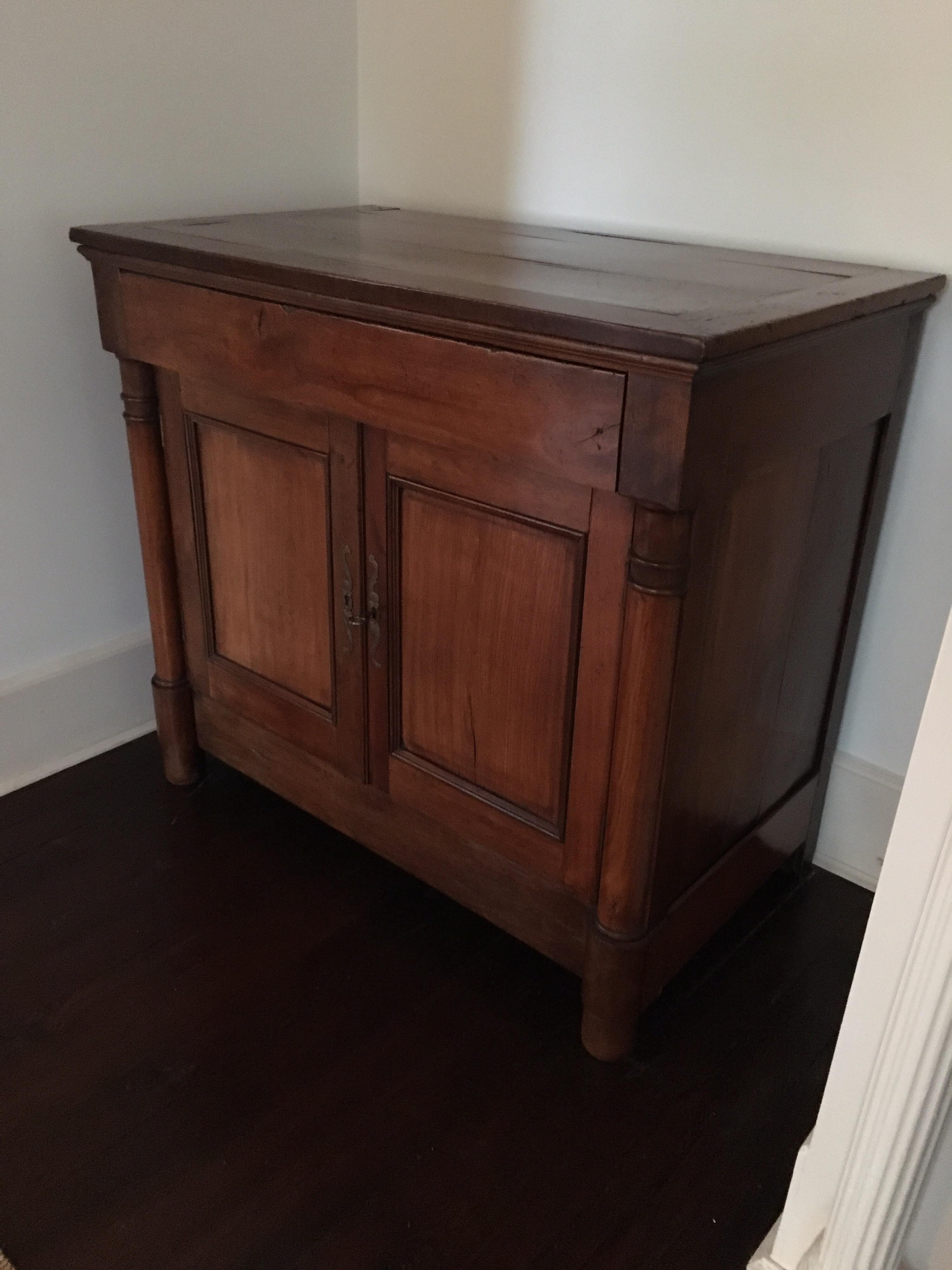 19th Century French Empire Walnut Sideboard In Good Condition In Southampton, NY