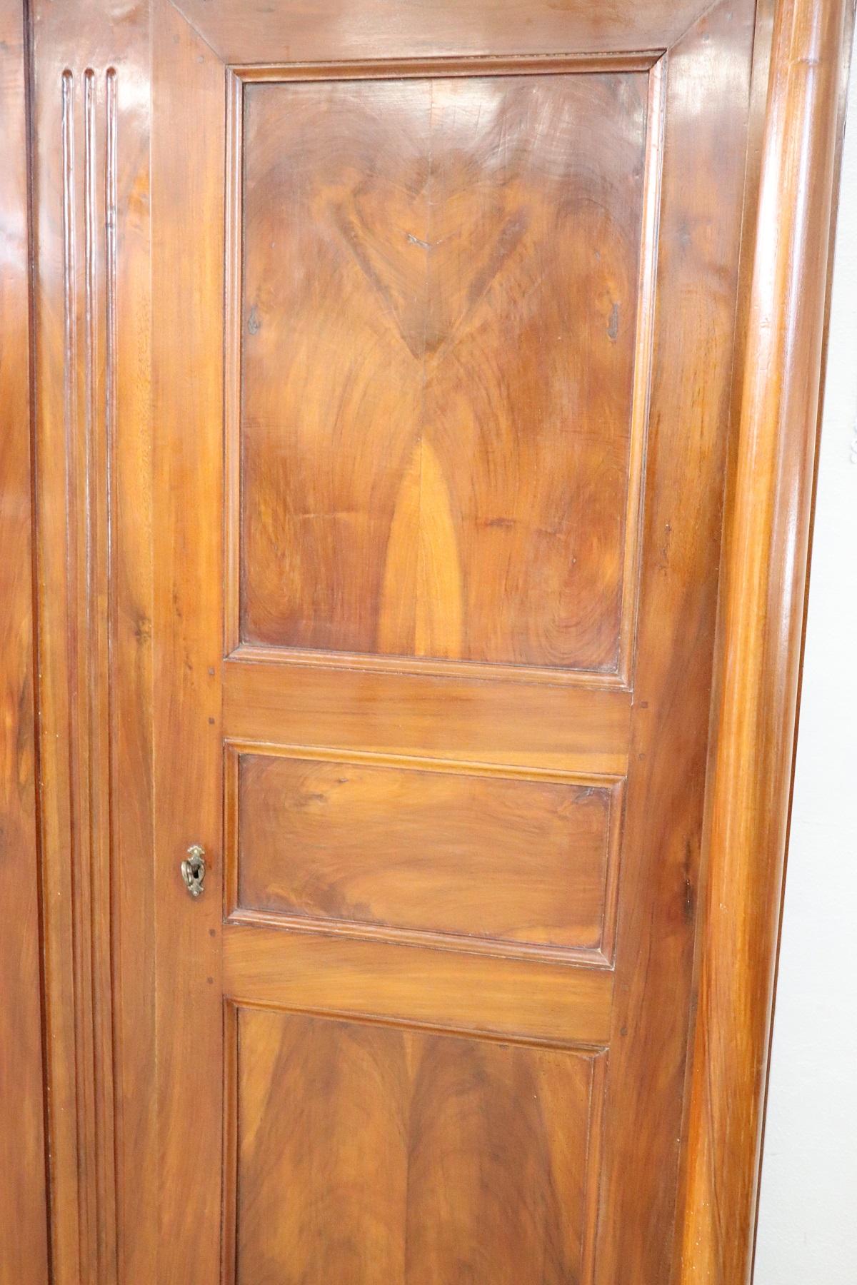 19th Century French Empire Walnut Wardrobe or Armoire 1