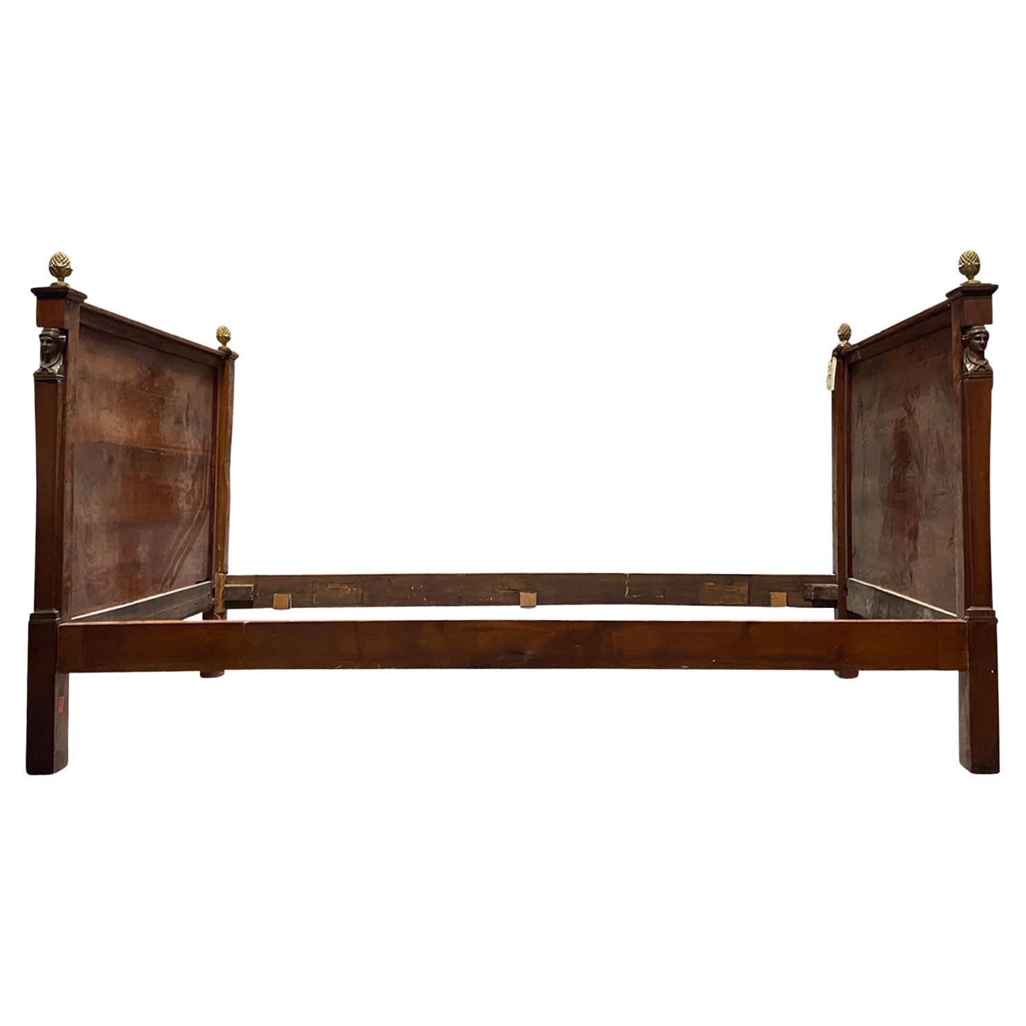 19th Century French Empire Wood Bed / Daybed