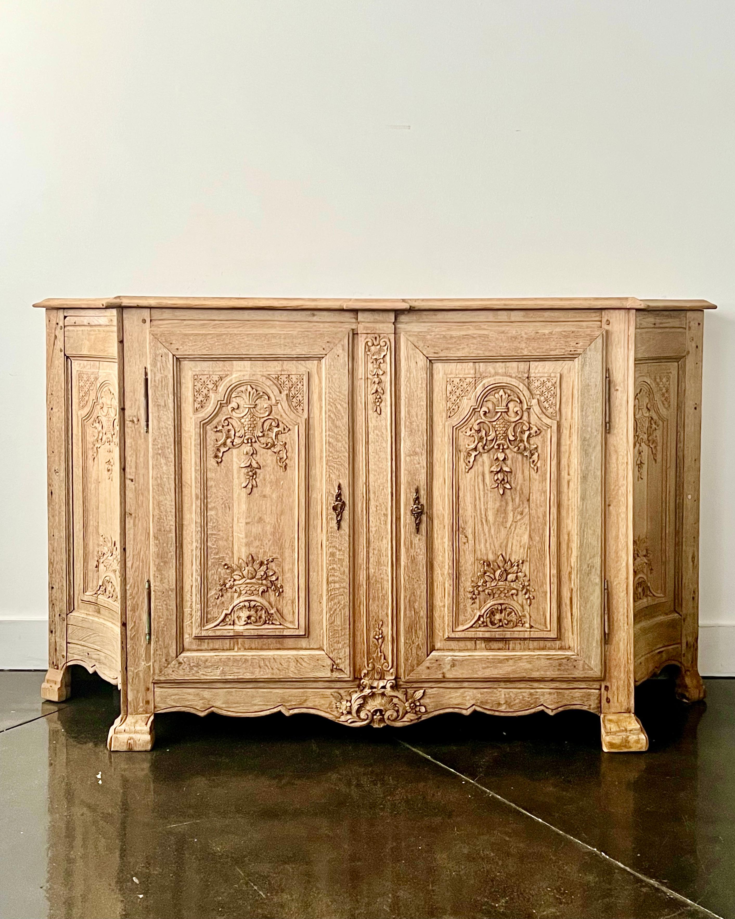 Hand-Carved 19th Century French Enfilade/Sideboard