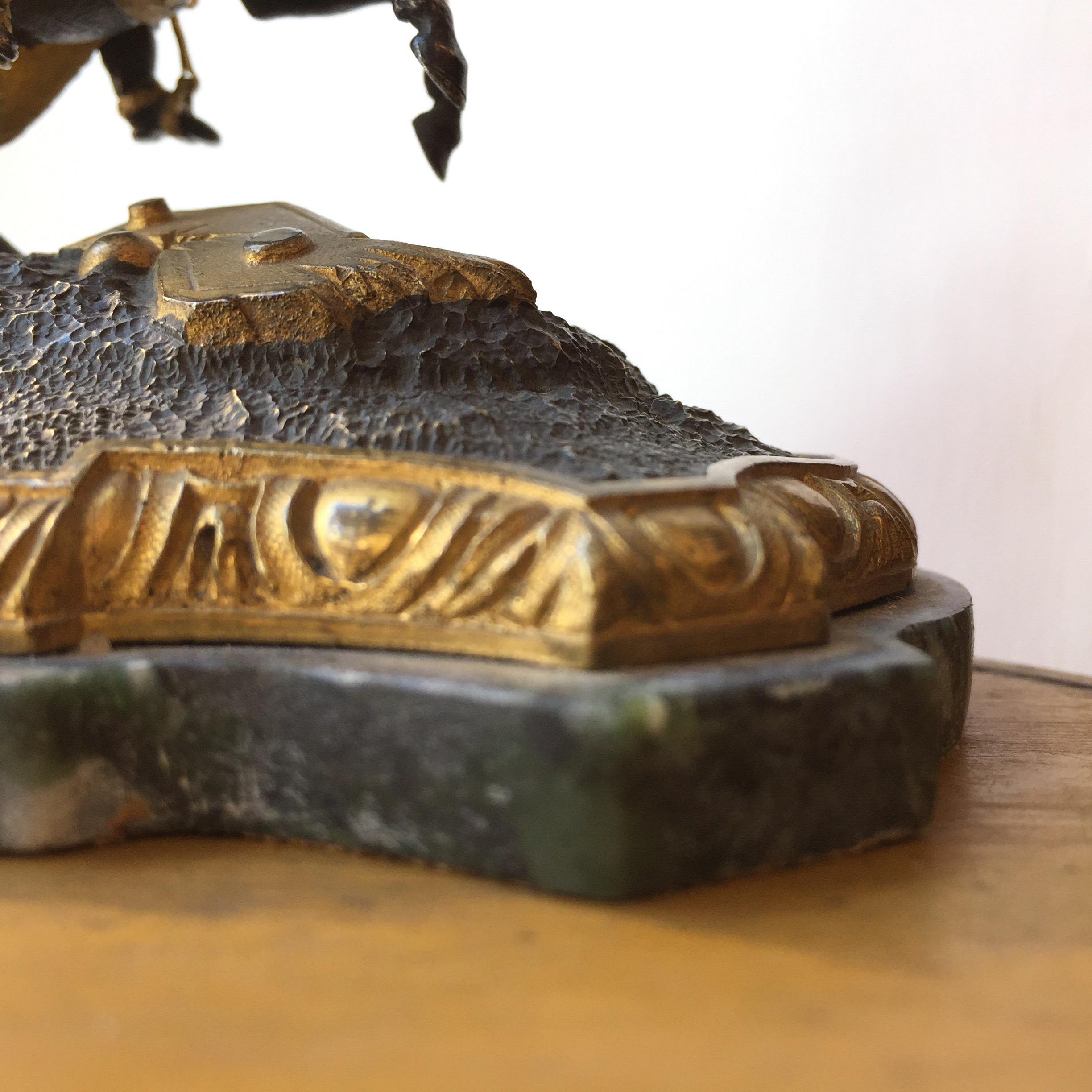 Französische Bronzefigur eines Reiterkelchens von Joachim Murat aus dem 19. Jahrhundert im Angebot 12