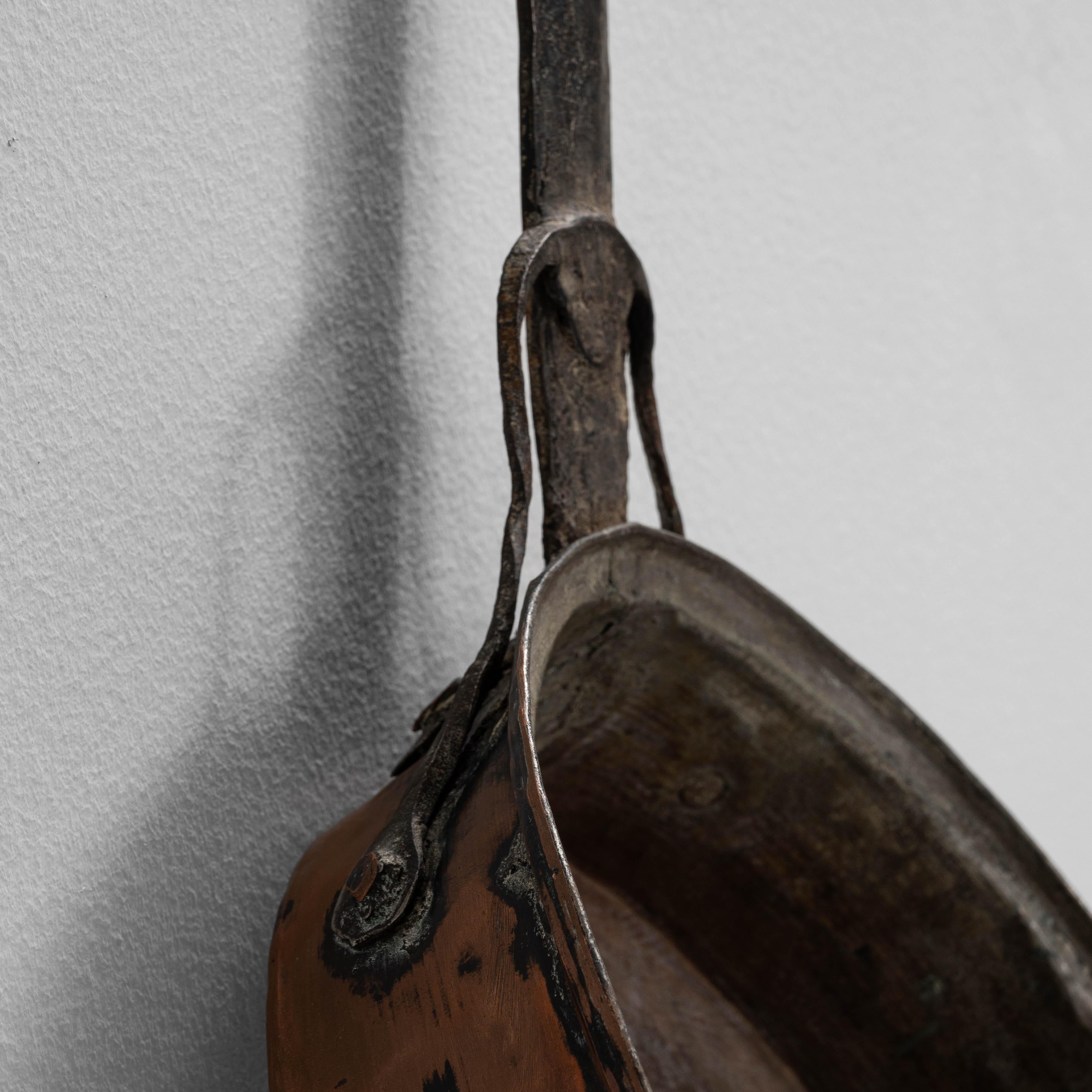 Padella francese del XIX secolo per escargot e uova in camicia di rame in vendita 4