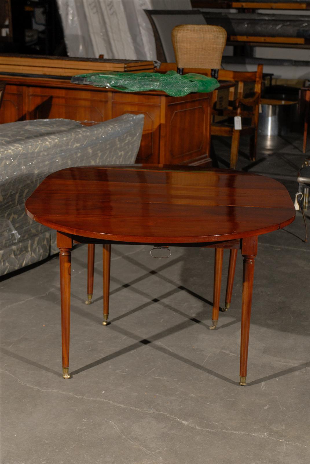 19th Century French Extension Drop Leaf Dining Table, One Leaf For Sale 2