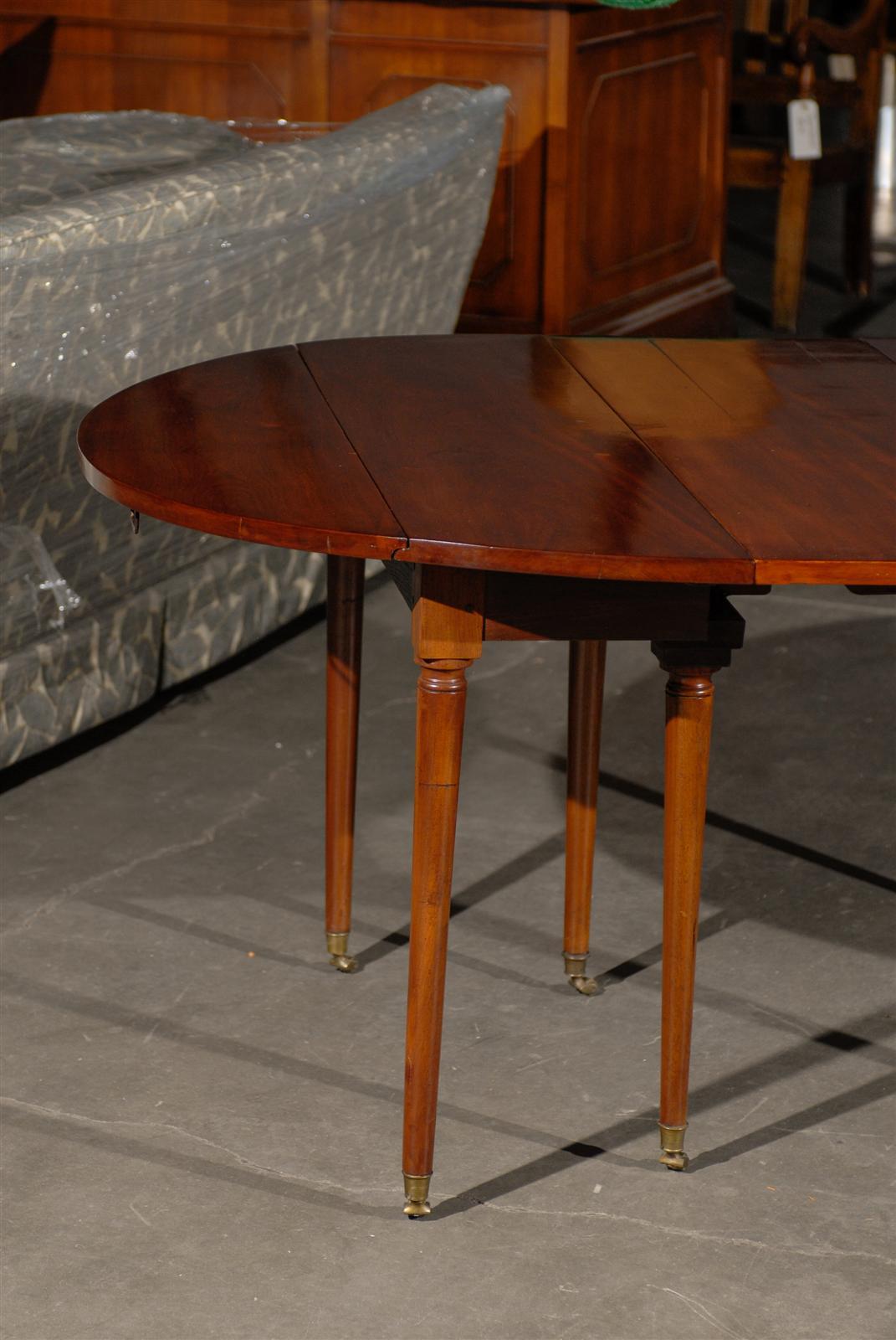 19th Century French Extension Drop Leaf Dining Table, One Leaf For Sale 4