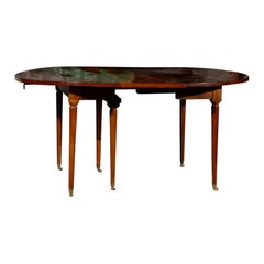 19th Century French Extension Drop Leaf Dining Table, One Leaf