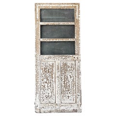 19th Century French Exterior Door with Diamond Glass Lites
