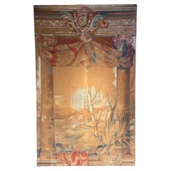 19th Century, French, Extra Large Hand Painted Textile Theater Decoration 