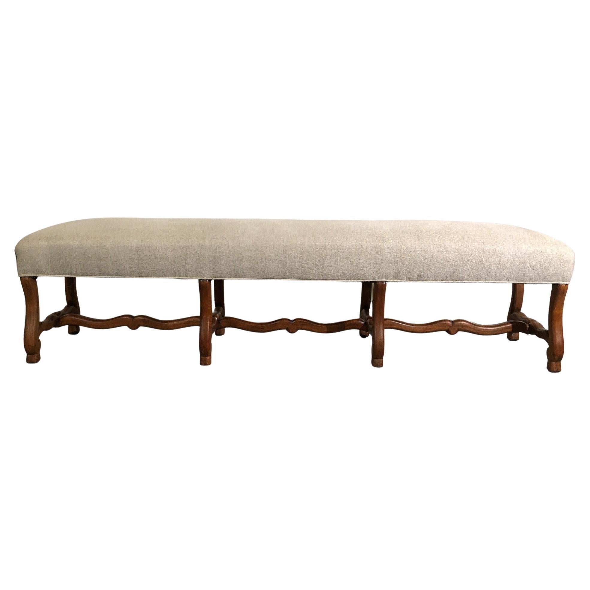 19th Century Louis XIV Style Extra Long Bench