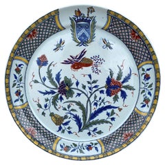 Antique 19th Century French Faience Chinoiserie Platter Angouleme