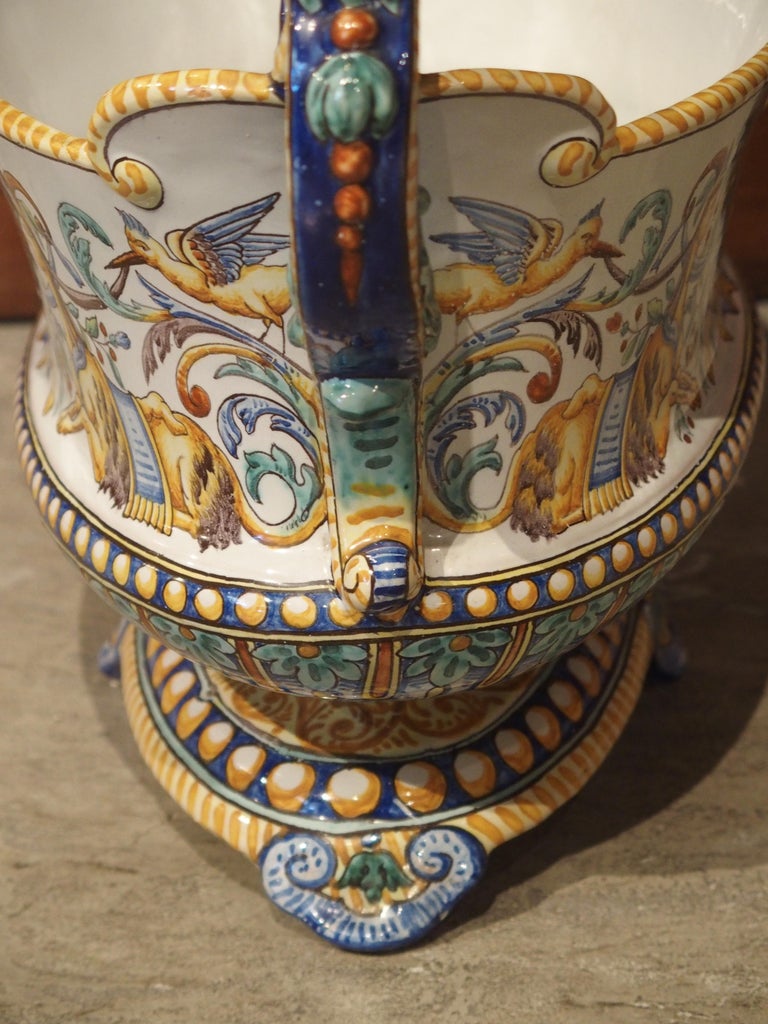 Jardinière Antoine Montagnon - Faïence De Nevers - Monogramme AM - Imposante