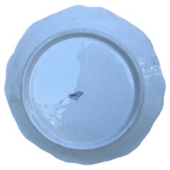 19th Century French Faience Majolica Water Lily Platter Creil & Montereau