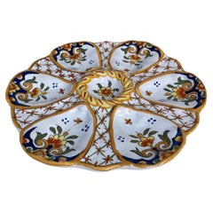 19th Century French Faience Oyster Plate Desvres