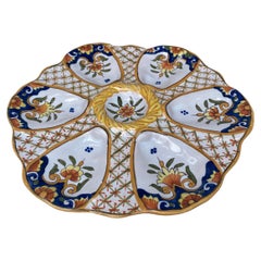 19th Century French Faience Oyster Plate Desvres