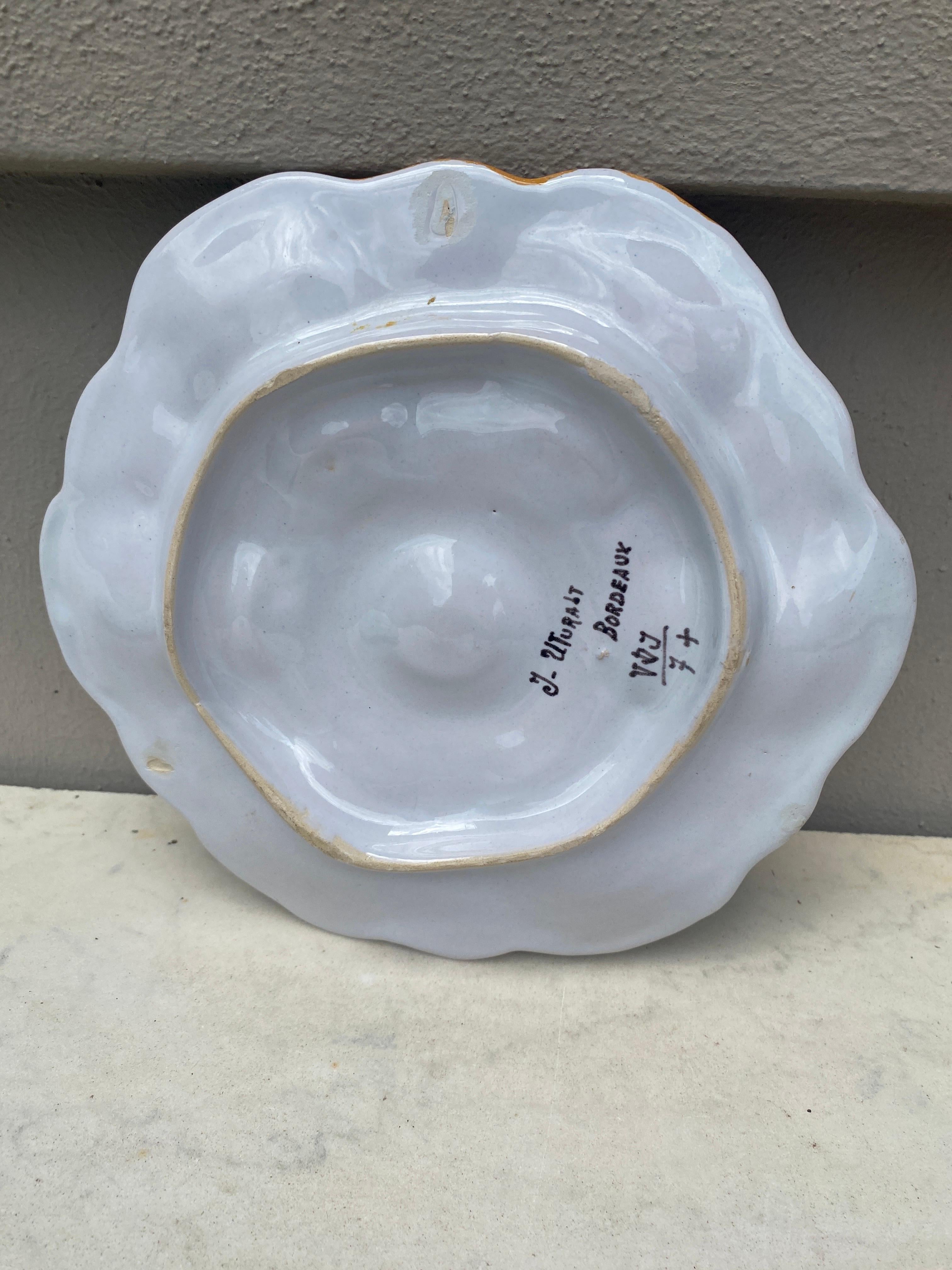 French Provincial 19th Century French Faience Oyster Plate Desvres For Sale