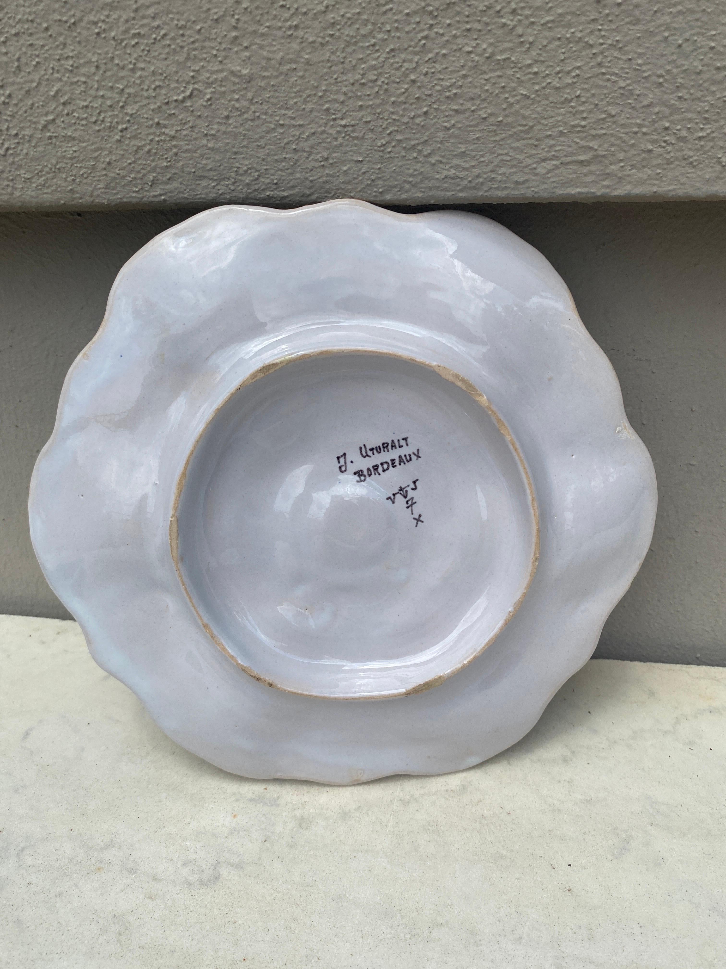 French Provincial 19th Century French Faience Oyster Plate Desvres For Sale