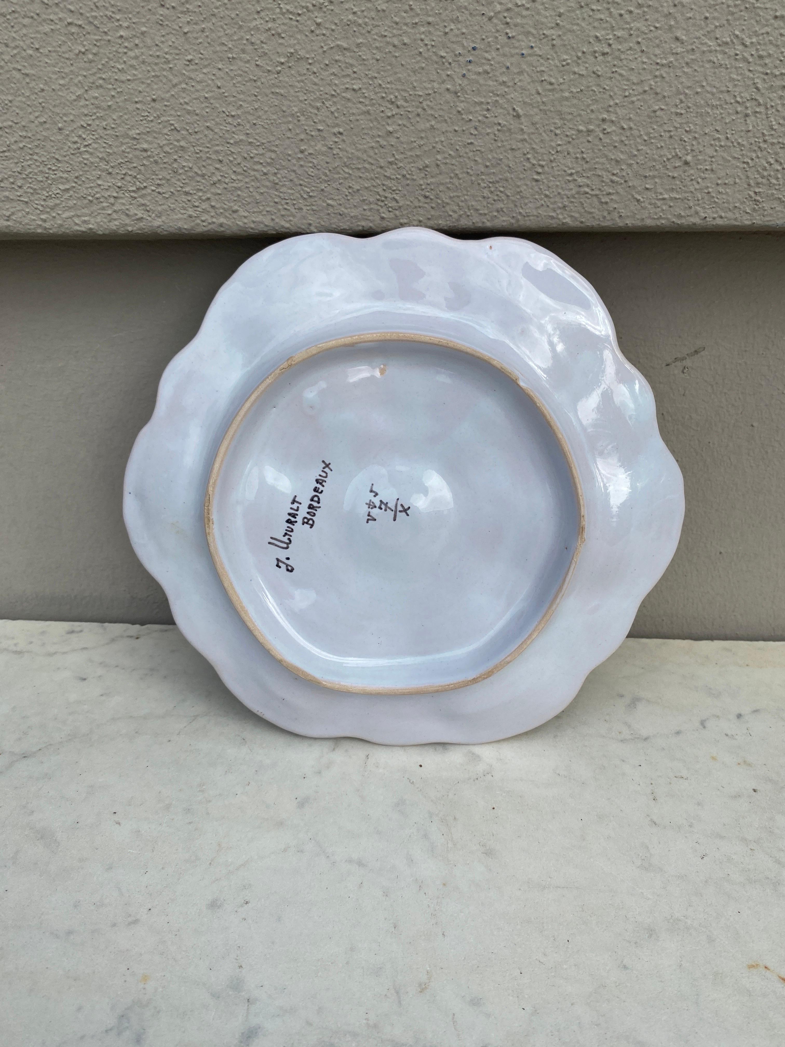 19th Century French Faience Oyster Plate Desvres In Good Condition For Sale In Austin, TX