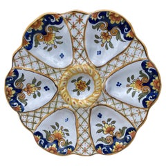 19th Century French Faience Oyster Plate Desvres
