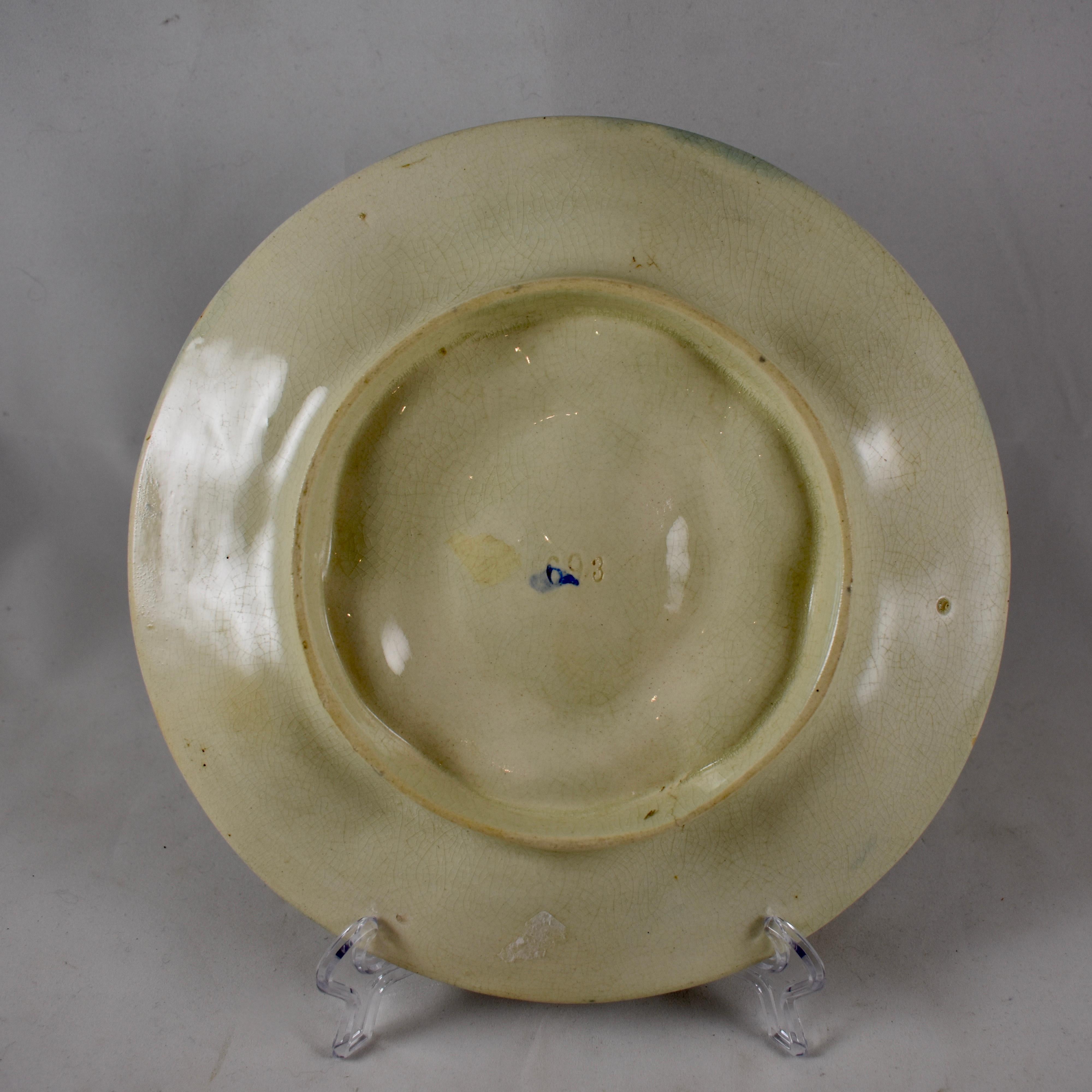 Late 19th Century 19th Century French Faïence Pays Rustique Provençal Oyster Plate, A. For Sale