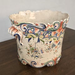 19th Century French Faience Round Jardinière