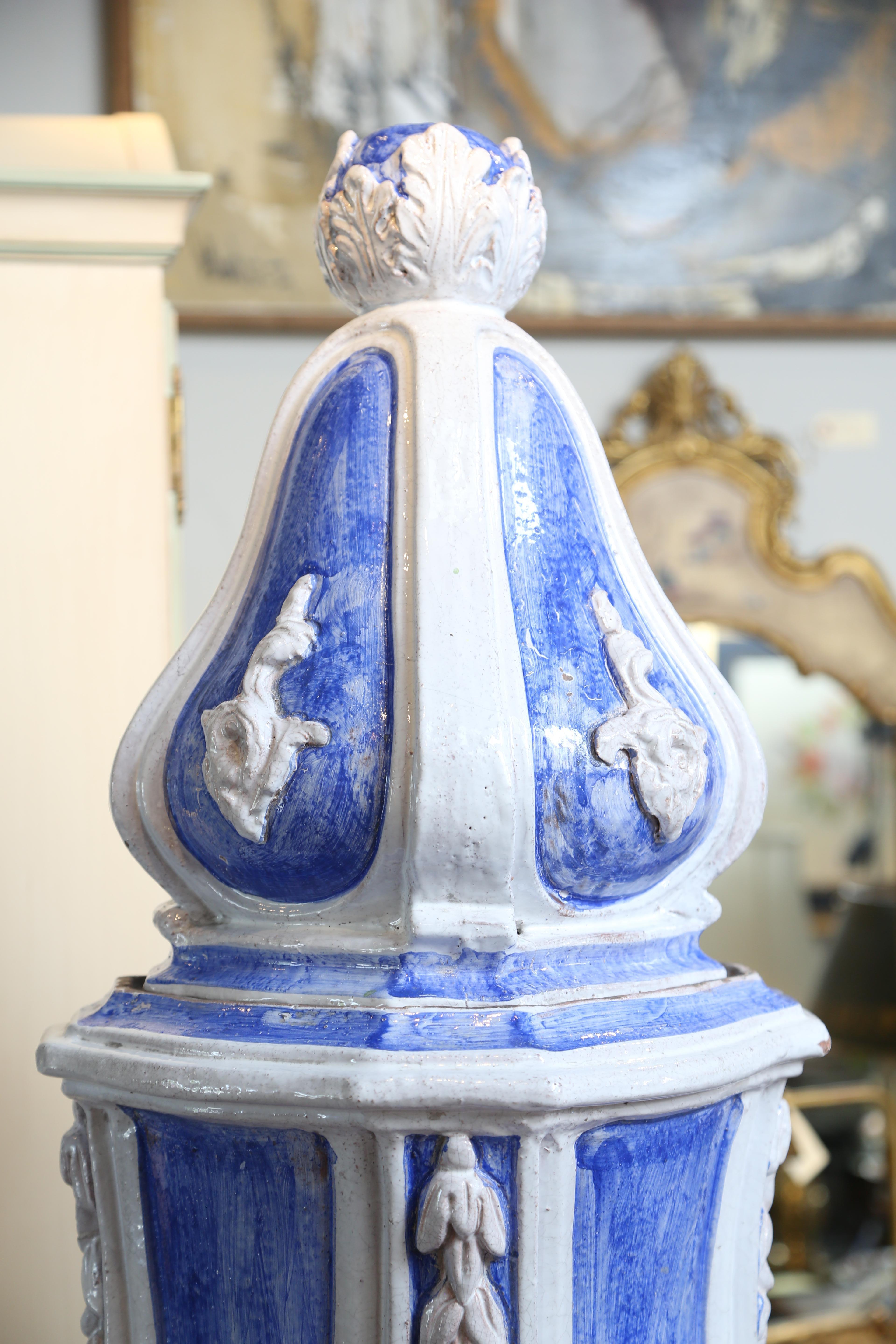 19th Century French Faience Stove In Good Condition In West Palm Beach, FL