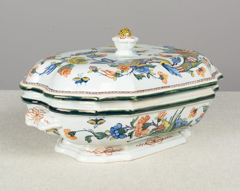 19th Century French Faience Tureen and Platter at 1stDibs