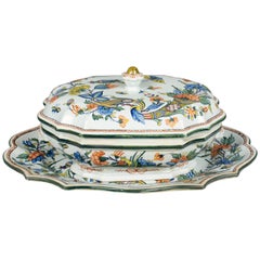 19th Century French Faience Tureen and Platter