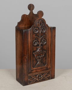 19th Century French Fariniere Box, Hand-Carved Walnut, Circa 1850