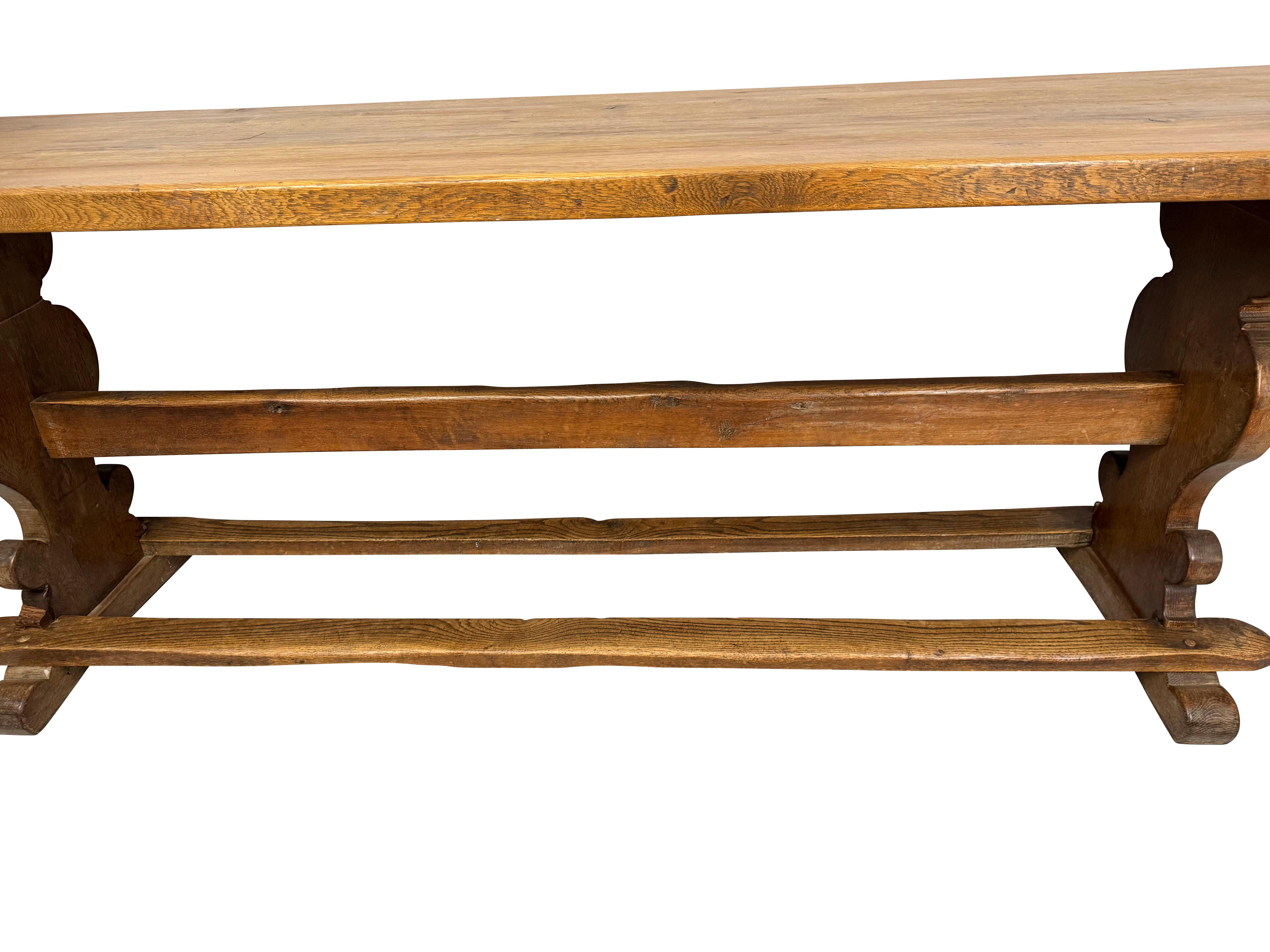 Hand-Crafted 19th Century French Farm/ Pub Table For Sale
