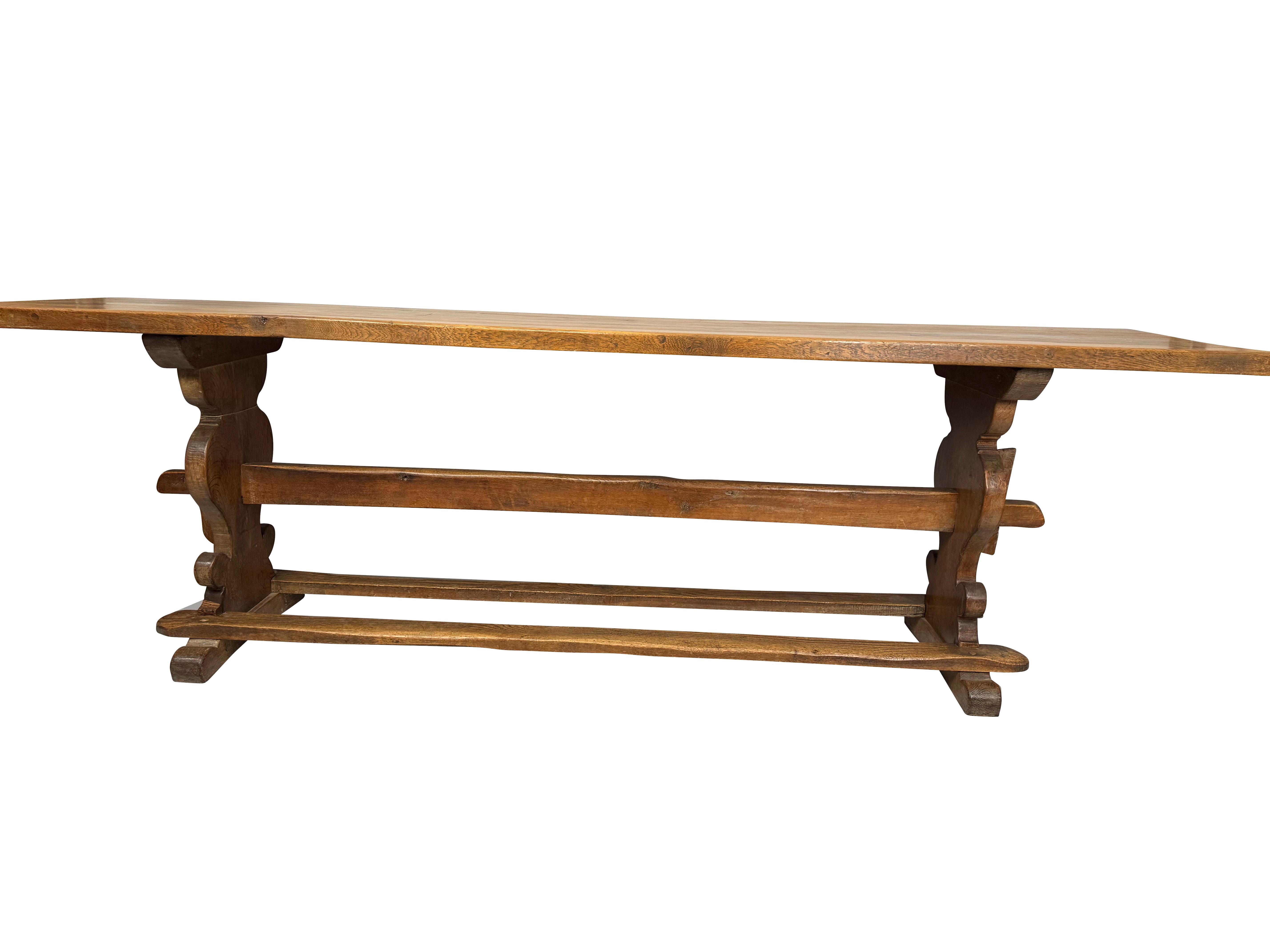 Hardwood 19th Century French Farm/ Pub Table For Sale