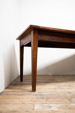 19th Century French Farm Table Cherry Wood