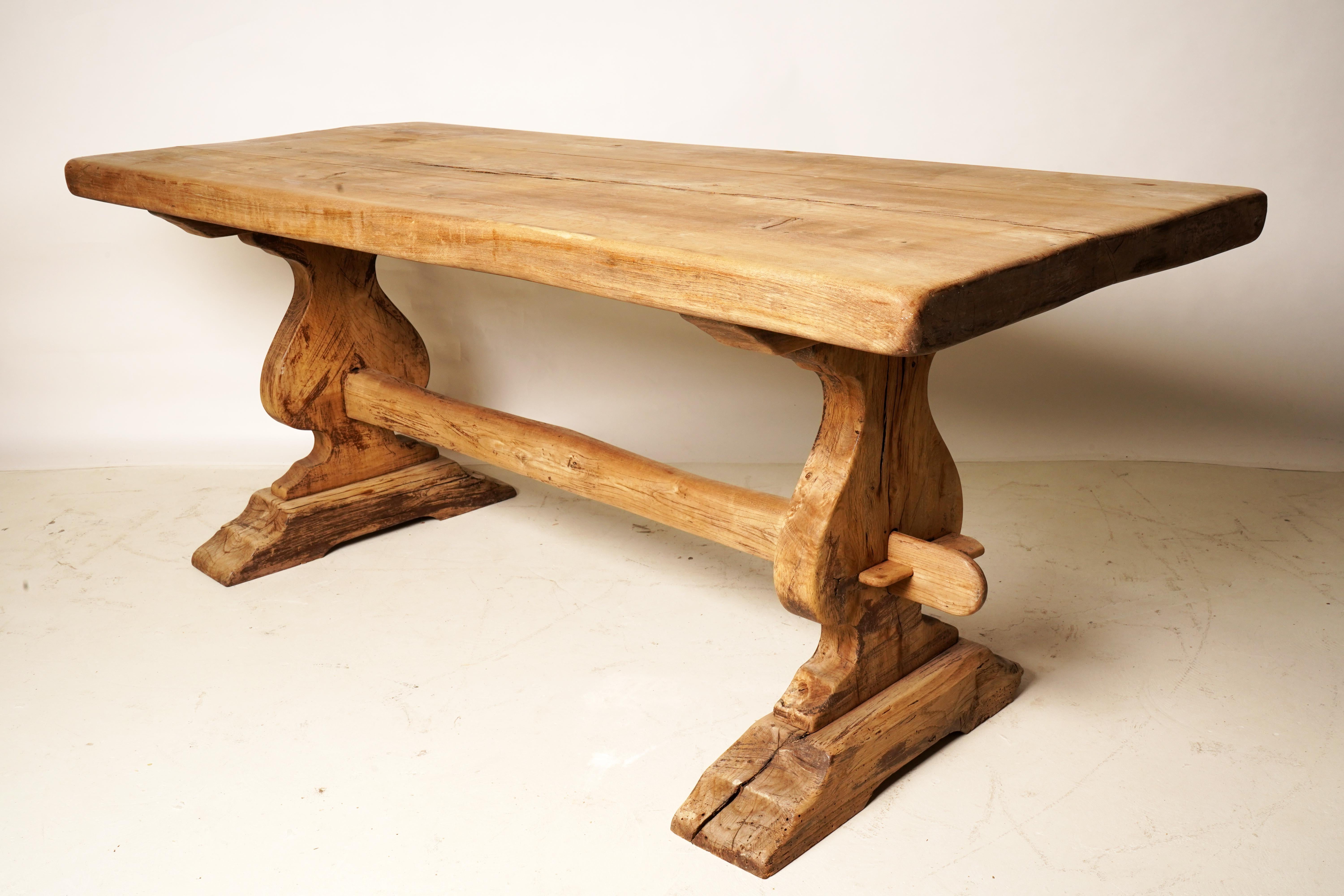 19th Century French Farm Table In Good Condition In Chicago, IL