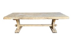 19th Century French Farm Table, Trestle Table