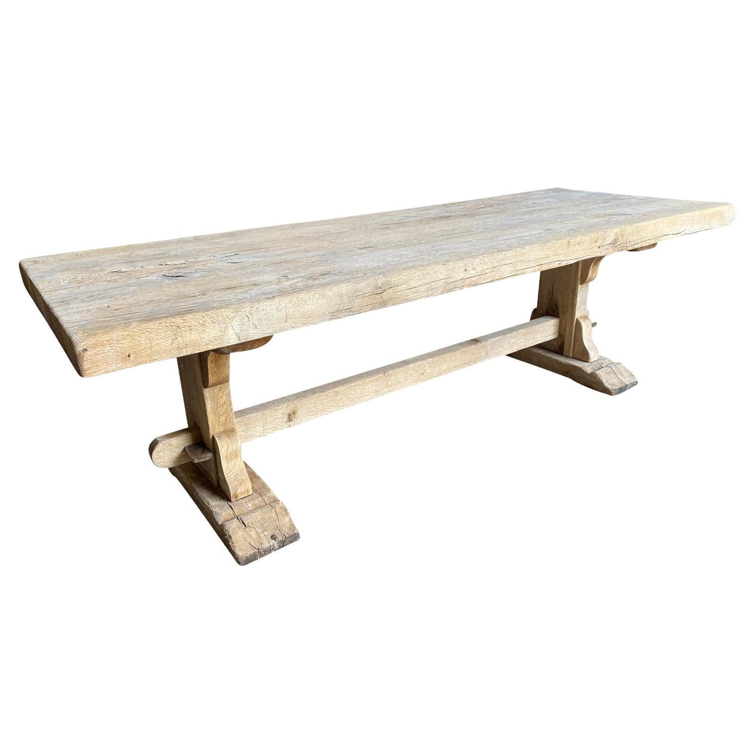 19th Century French Farm Table, Trestle Table