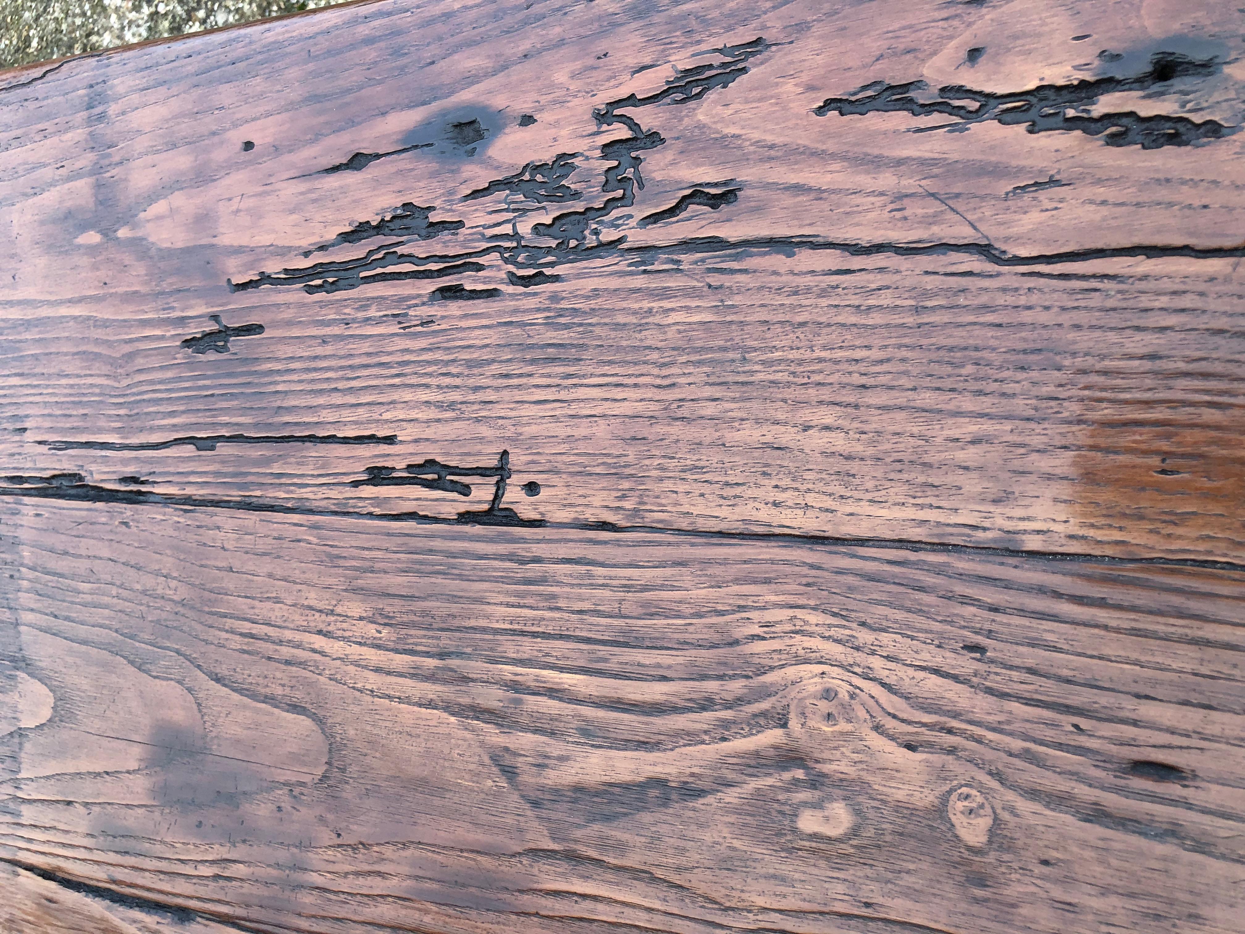 Chêne table basse de ferme française du 19e siècle